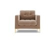 Krēsls Cosmopolitan Design Bali 1S-V, smilškrāsas/zeltainas krāsas cena un informācija | Atpūtas krēsli | 220.lv