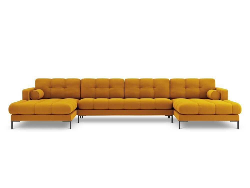 Stūra dīvāns Cosmopolitan Design Bali 7, dzeltens/melns цена и информация | Stūra dīvāni | 220.lv