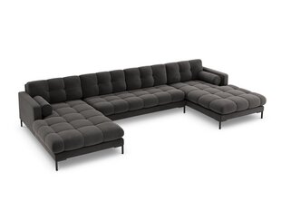 Stūra dīvāns Cosmopolitan Design Bali 7S-V, tumši pelēks/melns cena un informācija | Stūra dīvāni | 220.lv