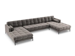Stūra dīvāns Cosmopolitan Design Bali 7S-V, pelēks/melns cena un informācija | Stūra dīvāni | 220.lv