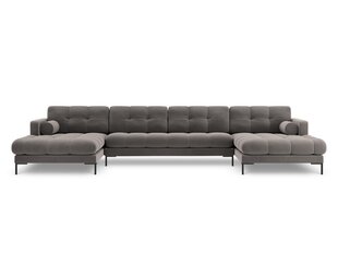 Stūra dīvāns Cosmopolitan Design Bali 7S-V, pelēks/melns cena un informācija | Stūra dīvāni | 220.lv