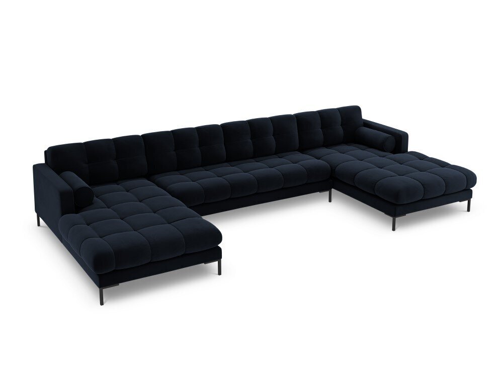 Stūra dīvāns Cosmopolitan Design Bali 7S-V, tumši zils/melns cena un informācija | Stūra dīvāni | 220.lv