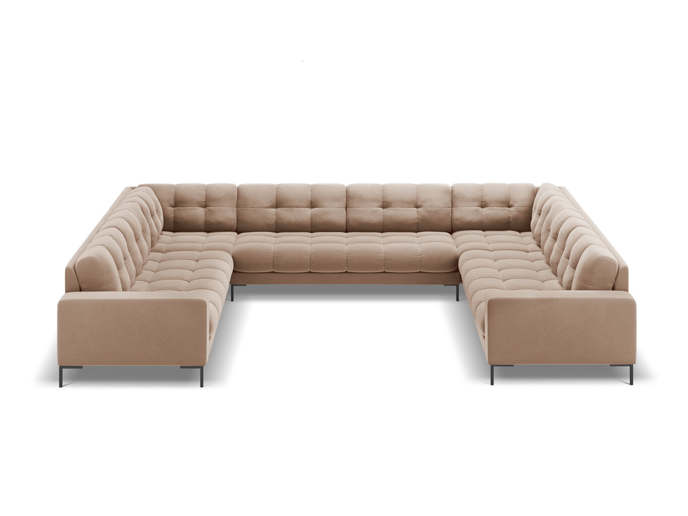 Stūra dīvāns Cosmopolitan Design Bali 9S-VU, smilškrāsas/melns cena un informācija | Stūra dīvāni | 220.lv