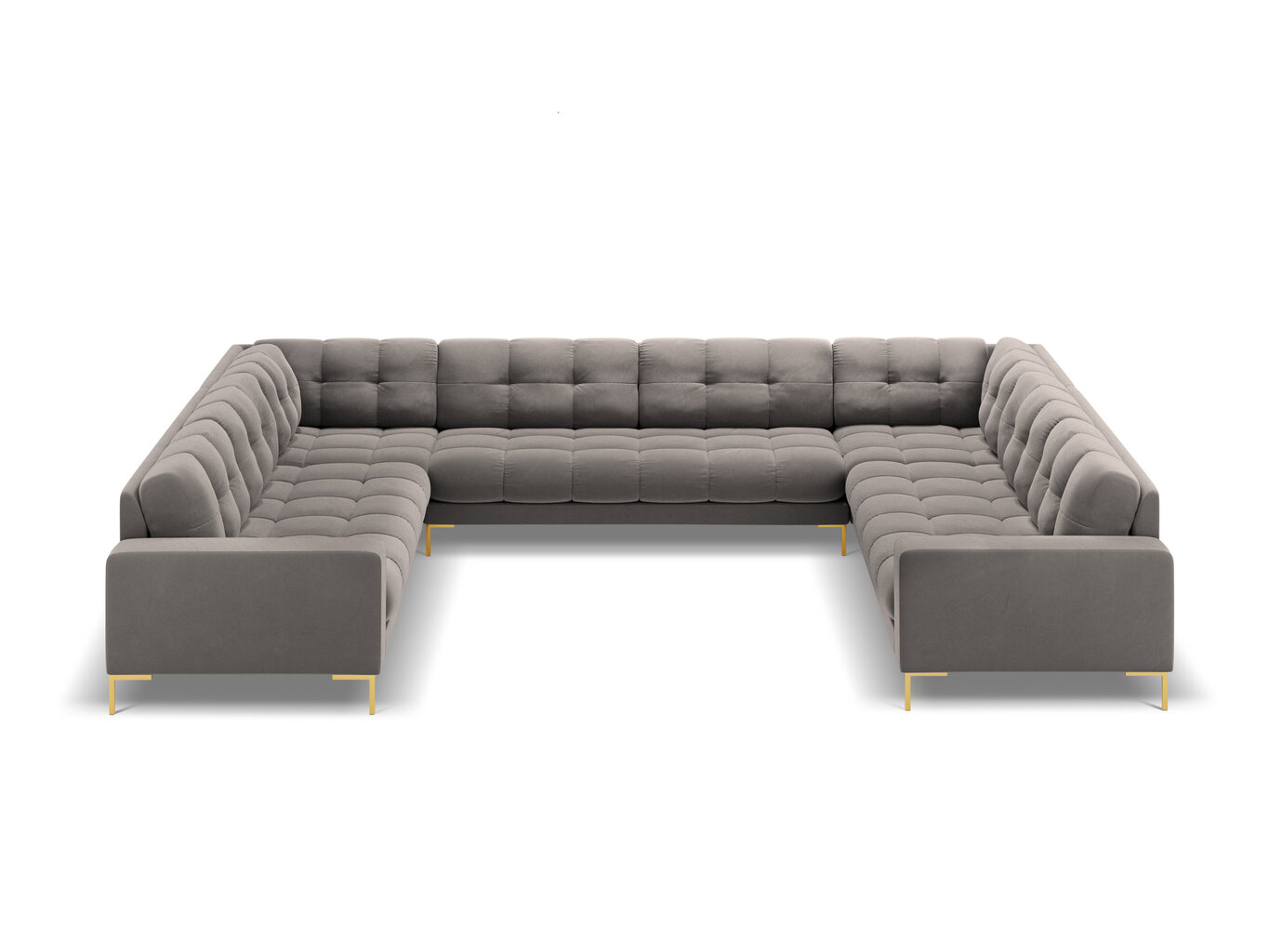 Stūra dīvāns Cosmopolitan Design Bali 9S-VU, pelēks/zeltainas krāsas cena un informācija | Stūra dīvāni | 220.lv