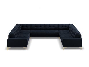 Stūra dīvāns Cosmopolitan Design Bali 9S-VU, tumši zils/zeltainas krāsas цена и информация | Угловые диваны | 220.lv