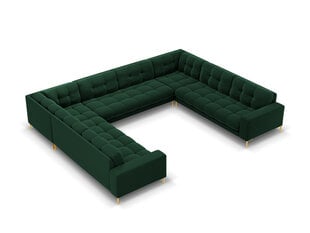 Stūra dīvāns Cosmopolitan Design Bali 9S-VU, zaļš/zeltainas krāsas cena un informācija | Stūra dīvāni | 220.lv