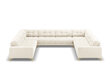 Stūra dīvāns Cosmopolitan Design Bali 9S-VU, gaišas smilškrāsas/zeltainas krāsas cena un informācija | Stūra dīvāni | 220.lv