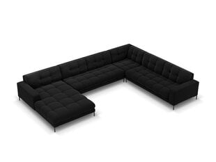 Stūra dīvāns Cosmopolitan Design Bali 7S-VUR, melns cena un informācija | Stūra dīvāni | 220.lv