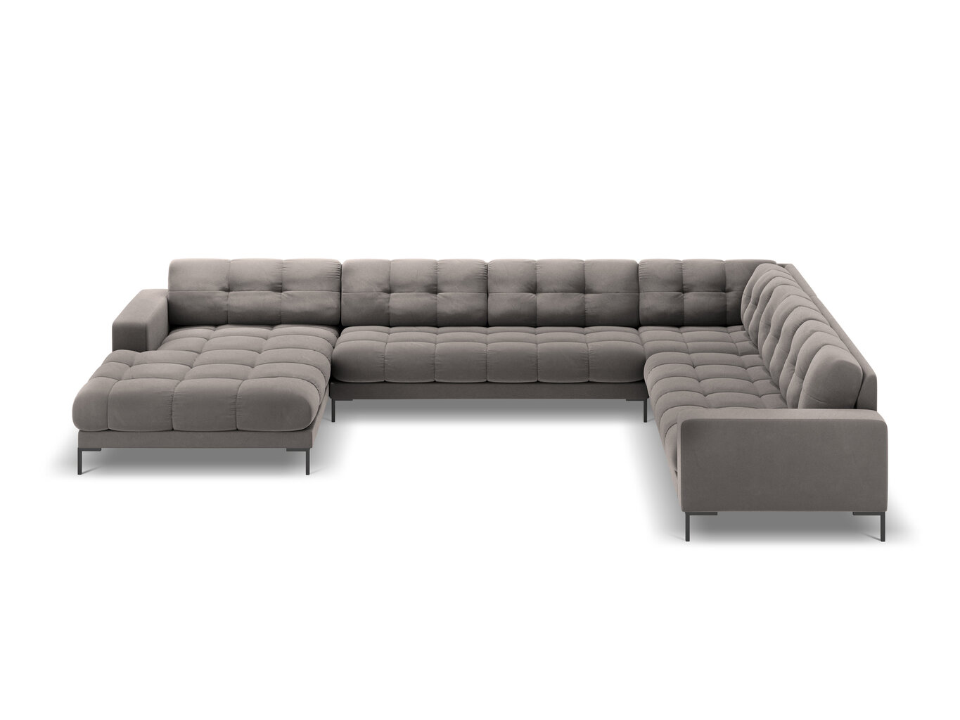 Stūra dīvāns Cosmopolitan Design Bali 7S-VUR, pelēks/melns cena un informācija | Stūra dīvāni | 220.lv