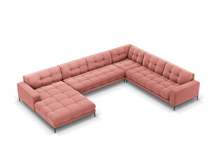 Stūra dīvāns Cosmopolitan Design Bali 7S-VUR, rozā/melns cena un informācija | Stūra dīvāni | 220.lv