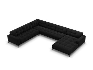 Stūra dīvāns Cosmopolitan Design Bali 7S-VUL, melns cena un informācija | Stūra dīvāni | 220.lv
