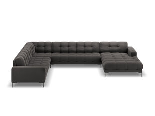 Stūra dīvāns Cosmopolitan Design Bali 7S-VUL, tumši pelēks/melns cena un informācija | Stūra dīvāni | 220.lv