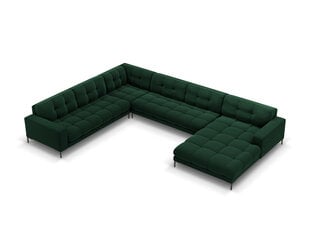 Stūra dīvāns Cosmopolitan Design Bali 7S-VUL, zaļš/melns cena un informācija | Stūra dīvāni | 220.lv