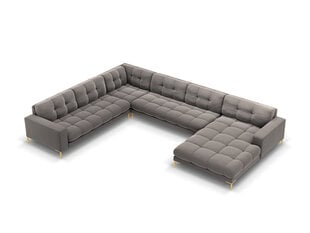Stūra dīvāns Cosmopolitan Design Bali 7S-VU, pelēks/zeltainas krāsas cena un informācija | Stūra dīvāni | 220.lv