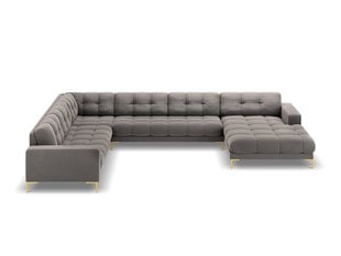Stūra dīvāns Cosmopolitan Design Bali 7S-VU, pelēks/zeltainas krāsas cena un informācija | Stūra dīvāni | 220.lv