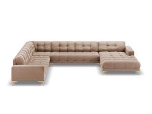 Stūra dīvāns Cosmopolitan Design Bali 7S-VU, smilškrāsas/zeltainas krāsas cena un informācija | Stūra dīvāni | 220.lv