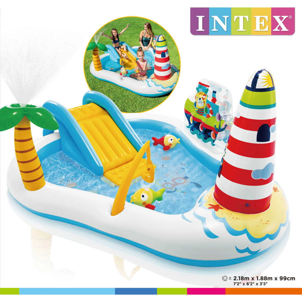 Intex rotaļu centrs Fishing Fun Play Center, 218x188x99 cm cena un informācija | Piepūšamās rotaļlietas un pludmales preces | 220.lv