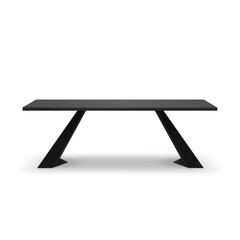 Pusdienu galds Colin, 180x100x75 cm, melns cena un informācija | Virtuves galdi, ēdamgaldi | 220.lv