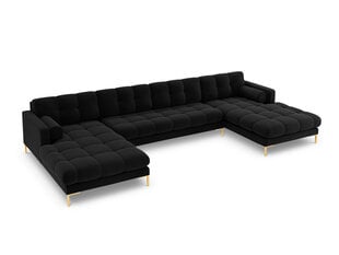 Stūra dīvāns Cosmopolitan Design Bali R 7S-V, melns/zeltainas krāsas цена и информация | Угловые диваны | 220.lv