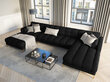 Stūra dīvāns Cosmopolitan Design Bali R 7S-V, melns/zeltainas krāsas cena un informācija | Stūra dīvāni | 220.lv