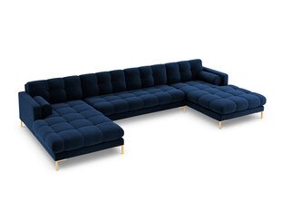 Stūra dīvāns Cosmopolitan Design Bali 7S-V, zils/zeltainas krāsas cena un informācija | Stūra dīvāni | 220.lv