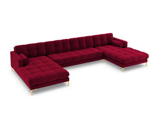 Stūra dīvāns Cosmopolitan Design Bali 7S-V, sarkans/zeltainas krāsas cena un informācija | Stūra dīvāni | 220.lv