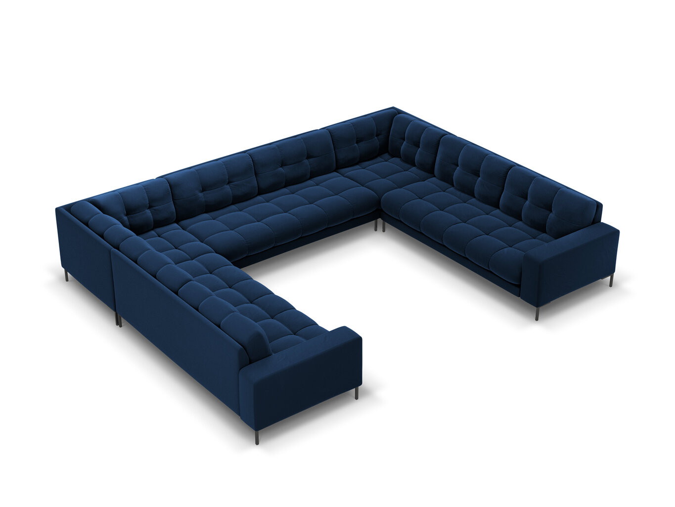 Stūra dīvāns Cosmopolitan Design Bali 9S-VU, zils/melns cena un informācija | Stūra dīvāni | 220.lv