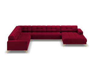 Stūra dīvāns Cosmopolitan Design Bali 7S-VU, sarkans/zeltainas krāsas cena un informācija | Stūra dīvāni | 220.lv