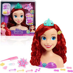 Matu veidošanas galvas lelle princese Ariel + aksesuāri cena un informācija | Just Play Rotaļlietas, bērnu preces | 220.lv