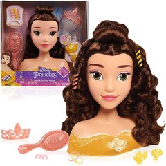 Matu veidošanas galvas lelle princese Belle + aksesuāri cena un informācija | Rotaļlietas meitenēm | 220.lv