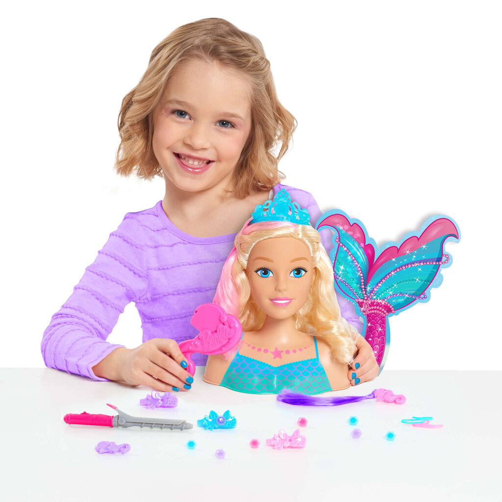 Stila galvas lelle Nāras Barbie Dreamtopia + aksesuāri cena un informācija | Rotaļlietas meitenēm | 220.lv