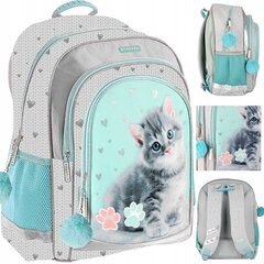 Skolas mugursoma Starpak Kitty Mint 506934, 41x30x20 cm cena un informācija | Skolas somas | 220.lv