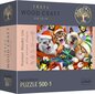 Koka puzle Trefl 500 gabaliņi Ziemassvētku kaķi cena un informācija | Puzles, 3D puzles | 220.lv
