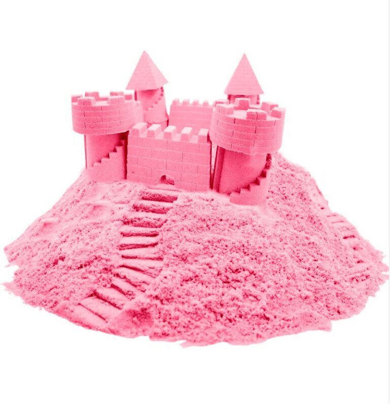 Smilšu kaste ar kinētiskām smiltīm 3kg, rozā cena un informācija | Attīstošās rotaļlietas | 220.lv