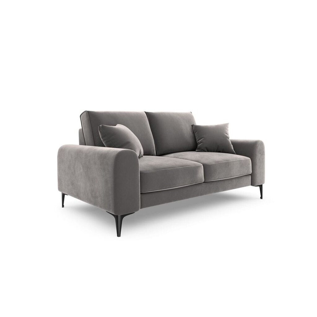Divvietīgs dīvāns Velvet Larnite, 172x102x90 cm, gaiši pelēks cena un informācija | Dīvāni | 220.lv