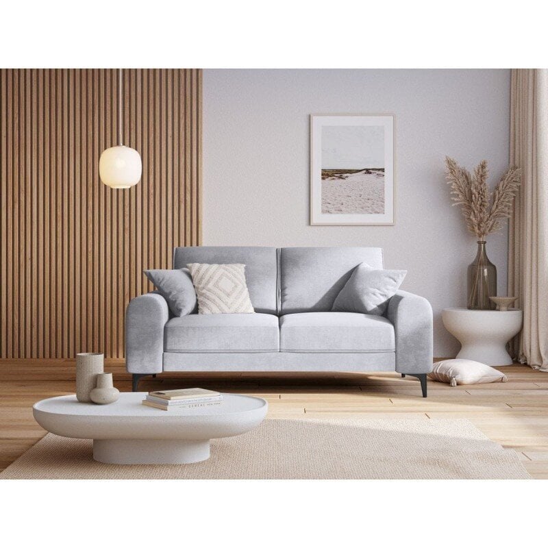 Divvietīgs dīvāns Velvet Larnite, 172x102x90 cm, pelēks cena un informācija | Dīvāni | 220.lv