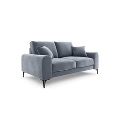 Divvietīgs dīvāns Velvet Larnite, 172x102x90 cm, gaiši zilas krāsas cena un informācija | Dīvāni | 220.lv