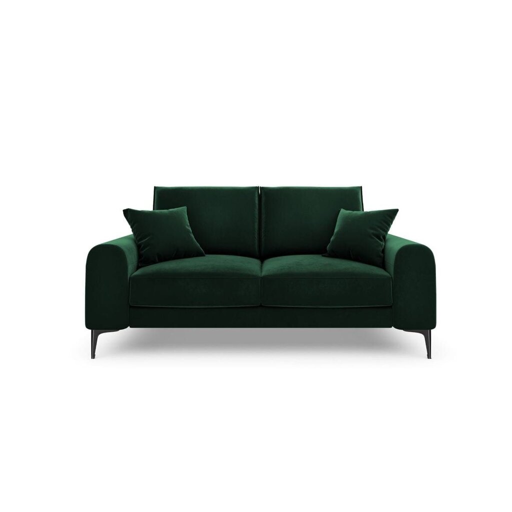 Divvietīgs dīvāns Velvet Larnite, 172x102x90 cm, tumši zaļš цена и информация | Dīvāni | 220.lv