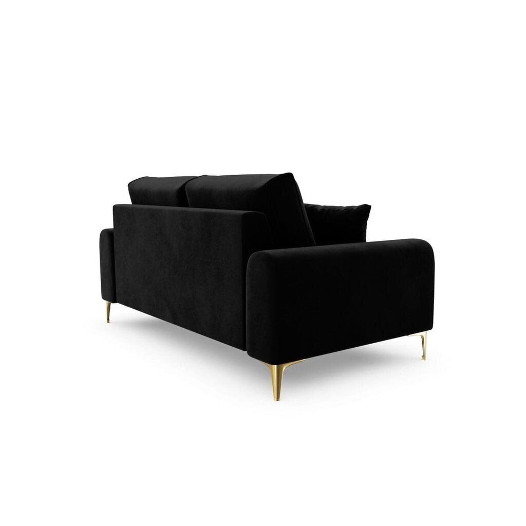 Divvietīgs dīvāns Velvet Larnite, 172x102x90 cm, melns cena un informācija | Dīvāni | 220.lv