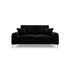 Divvietīgs dīvāns Velvet Larnite, 172x102x90 cm, melns cena un informācija | Dīvāni | 220.lv