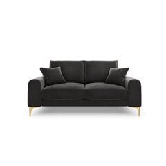Divvietīgs dīvāns Velvet Larnite, 172x102x90 cm, tumši pelēkas krāsas cena un informācija | Dīvāni | 220.lv