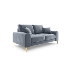 Divvietīgs dīvāns Velvet Larnite, 172x102x90 cm, gaiši zils cena un informācija | Dīvāni | 220.lv