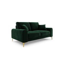 Divvietīgs dīvāns Velvet Larnite, 172x102x90 cm, tumši zaļas krāsas cena un informācija | Dīvāni | 220.lv