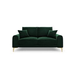 Divvietīgs dīvāns Velvet Larnite, 172x102x90 cm, tumši zaļas krāsas cena un informācija | Dīvāni | 220.lv