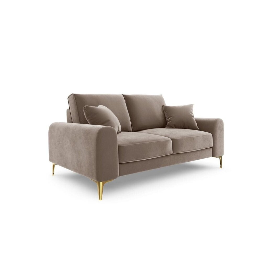 Divvietīgs dīvāns Velvet Larnite, 172x102x90 cm, brūns cena un informācija | Dīvāni | 220.lv