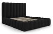 Gulta ar gultas veļas kasti Kelp, 230x225x125 cm, melna цена и информация | Gultas | 220.lv