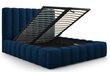 Gulta ar gultas veļas kasti Kelp, 230x225x125 cm, zila cena un informācija | Gultas | 220.lv