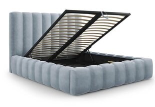 Gulta ar gultas veļas kasti Kelp, 230x205x125 cm, gaiši zila цена и информация | Кровати | 220.lv