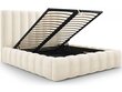 Gulta ar gultas veļas kasti Kelp, 230x205x125 cm, smilškrāsas cena un informācija | Gultas | 220.lv
