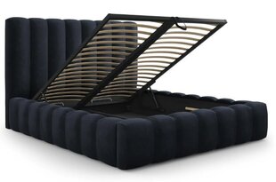Кровать с ящиком для постельного белья Kelp, 230x185x125 см, темно-синий цвет цена и информация | Кровати | 220.lv